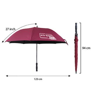 27" Auto-Open Inner Black Coated Quality Golf Big Umbrella 08
